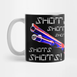 Shots with the Shotgun, v. Blk Bullet Text Mug